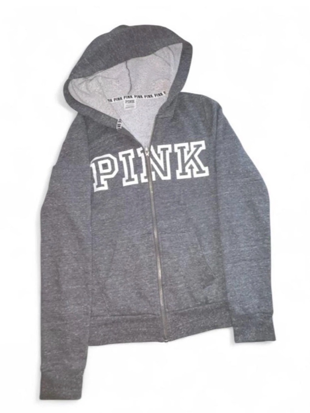 Victoria's Secret PINK Charcoal Gray Full-Zip Hoodie